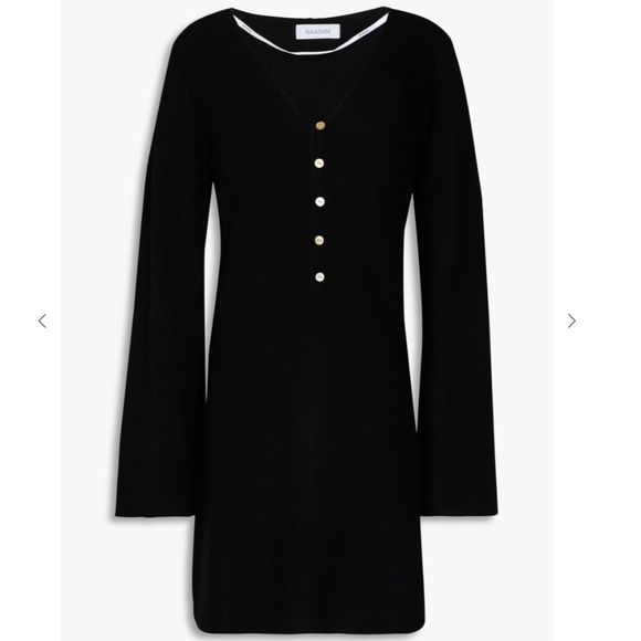 Naadam Cashmere Dress with buttons, Black, Size Small - Picture 2 of 2